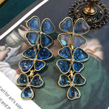 Retro European Court Style Heart Drop Earrings