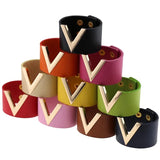 European Style Leather Bracelet Punk V-shape Ladies Bracelet