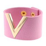 European Style Leather Bracelet Punk V-shape Ladies Bracelet
