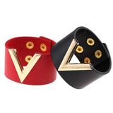 European Style Leather Bracelet Punk V-shape Ladies Bracelet
