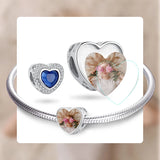 European DIY Crystal Beads 925 Sterling Silver Charm Bracelet