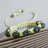 Dark Punk Style Skull Bracelet with Zircon Inlay
