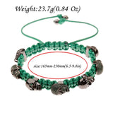 Dark Punk Style Skull Bracelet with Zircon Inlay