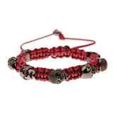 Dark Punk Style Skull Bracelet with Zircon Inlay