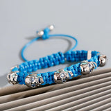 Dark Punk Style Skull Bracelet with Zircon Inlay
