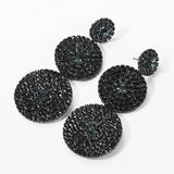 Exaggerated Multi-layer Rhinestone Drop Earrings