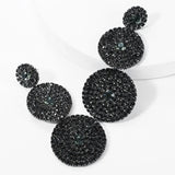 Exaggerated Multi-layer Rhinestone Drop Earrings