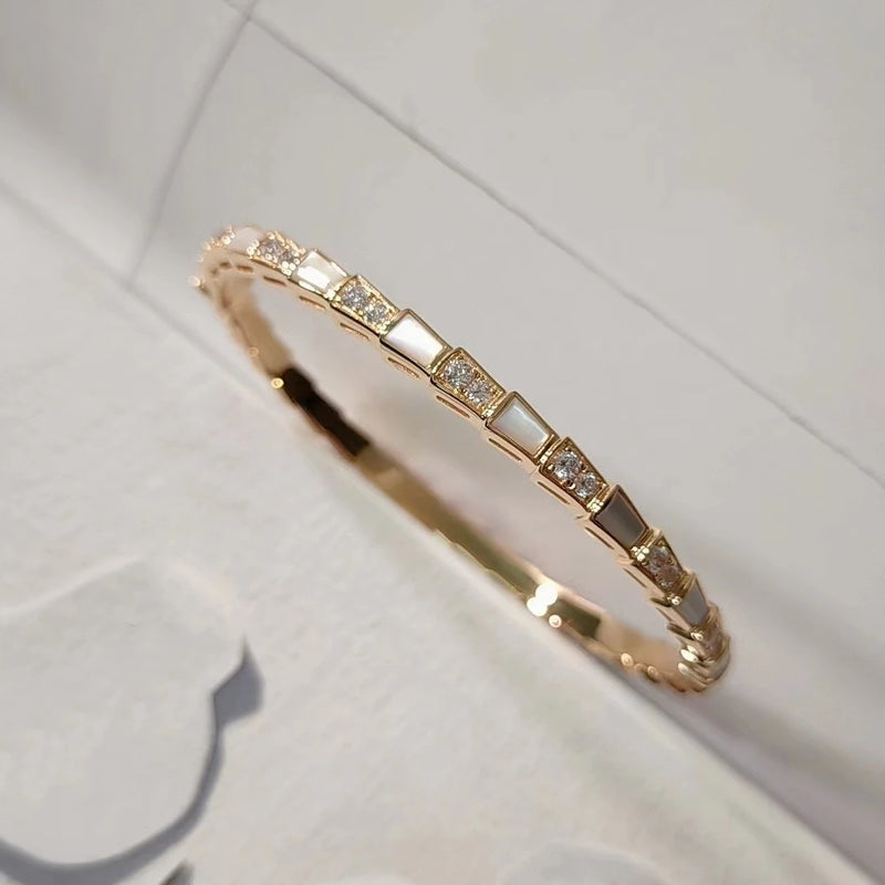 925 Silver Fritillary Snake Bracelet Women's Jewelry