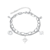 316L Stainless Steel Bracelet Hollow Charm for Women Birthday Gift