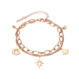 316L Stainless Steel Bracelet Hollow Charm for Women Birthday Gift