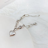 316L Stainless Steel Bracelet Chain Heart Charm for Women