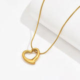 European Classic Heart Necklace Titanium Steel Colorless Gift Women's Jewelry