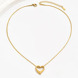 European Classic Heart Necklace Titanium Steel Colorless Gift Women's Jewelry