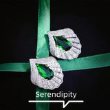 European Fine Woman Girl Bride Mother Zircon Stud Earrings