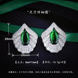 European Fine Woman Girl Bride Mother Zircon Stud Earrings