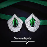 European Fine Woman Girl Bride Mother Zircon Stud Earrings