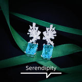 18KT Stud Earrings with AAA Zircon for Women - European Fine Jewelry