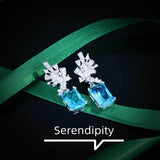 18KT Stud Earrings with AAA Zircon for Women - European Fine Jewelry