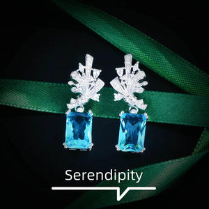 18KT Stud Earrings with AAA Zircon for Women - European Fine Jewelry