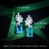 18KT Stud Earrings with AAA Zircon for Women - European Fine Jewelry