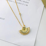 18K Plated Colorful Zircon Pendant Necklace Sterling Silver