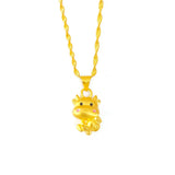 European Goods Lucky Calf Necklace 18K Yellow Sweet Romantic Fairy