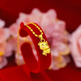 European Goods Lucky Calf Necklace 18K Yellow Sweet Romantic Fairy