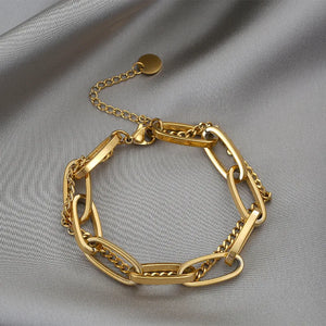European Retro High Titanium Steel Double Bracelet Daily Wear Gift