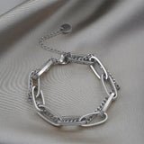 European Retro High Titanium Steel Double Bracelet Daily Wear Gift