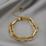 European Retro High Titanium Steel Double Bracelet Daily Wear Gift