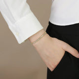 European Stainless Steel 316L Women Bracelet Chain AAA CZ Charms Couple Jewelry