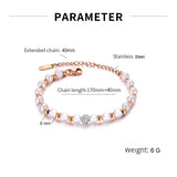 European Stainless Steel 316L Women Bracelet Chain AAA CZ Charms Couple Jewelry