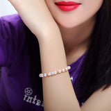 European Stainless Steel 316L Women Bracelet Chain AAA CZ Charms Couple Jewelry