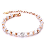 European Stainless Steel 316L Women Bracelet Chain AAA CZ Charms Couple Jewelry