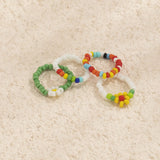 Bohemian Holiday Style Daisy Flower Ring Set Gifts for Women