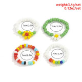 Bohemian Holiday Style Daisy Flower Ring Set Gifts for Women