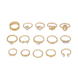 European Style Geometric Ring Set Exaggerated Joint Ring
