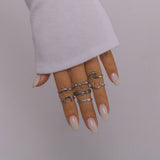 European Styler0766 Metal Wind Ring Set