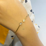 European Flexible Cuff Bracelet 316 Stainless Steel Silver 14K Jewelry