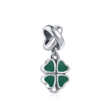 Green Clover Cactus Pendant 925 Silver Beads for Bracelet Making