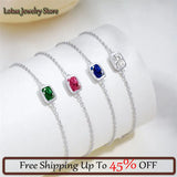 European Light Green Zircon Tennis Bracelet S925 Silver Jewelry