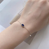 European Light Green Zircon Tennis Bracelet S925 Silver Jewelry