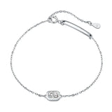 European Light Green Zircon Tennis Bracelet S925 Silver Jewelry