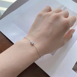 European Light Green Zircon Tennis Bracelet S925 Silver Jewelry