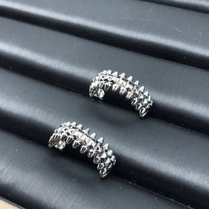 925 Sterling Silver Stud Earrings - Women's Punk High Jewelry