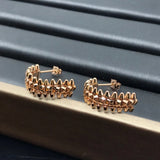925 Sterling Silver Stud Earrings - Women's Punk High Jewelry