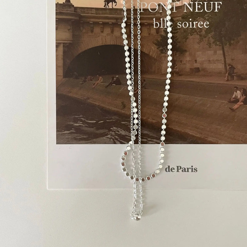 925 Sterling Silver Neck Chain Qin Lace Cold Wind Niche Net Red