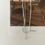 925 Sterling Silver Neck Chain Qin Lace Cold Wind Niche Net Red