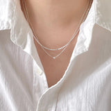 925 Sterling Silver Neck Chain Qin Lace Cold Wind Niche Net Red