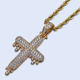 Micro Pave CZ Cross Pendant Necklace